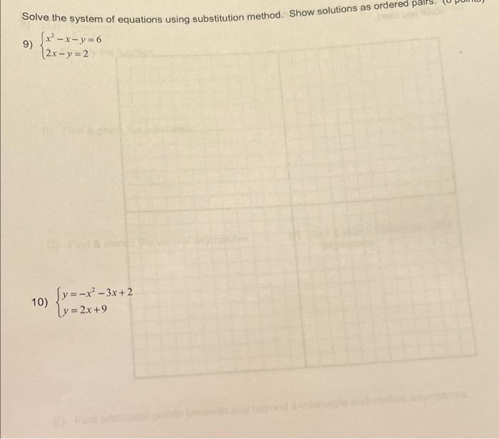 Solved Solve the system of equations using substitution | Chegg.com