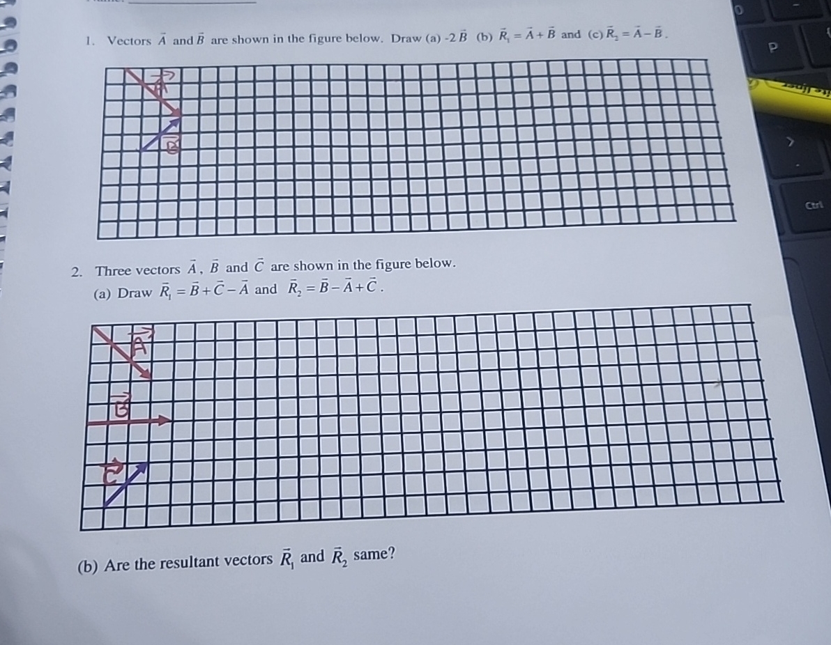 Solved Vectors vec(A) ﻿and vec(B) ﻿are shown in the figure | Chegg.com