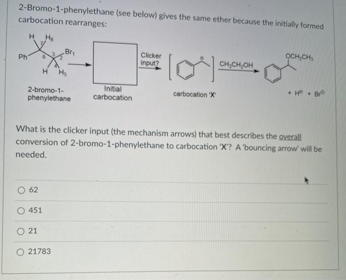Solved 1-Bromo-1-phenylethane (see below) reacts with | Chegg.com