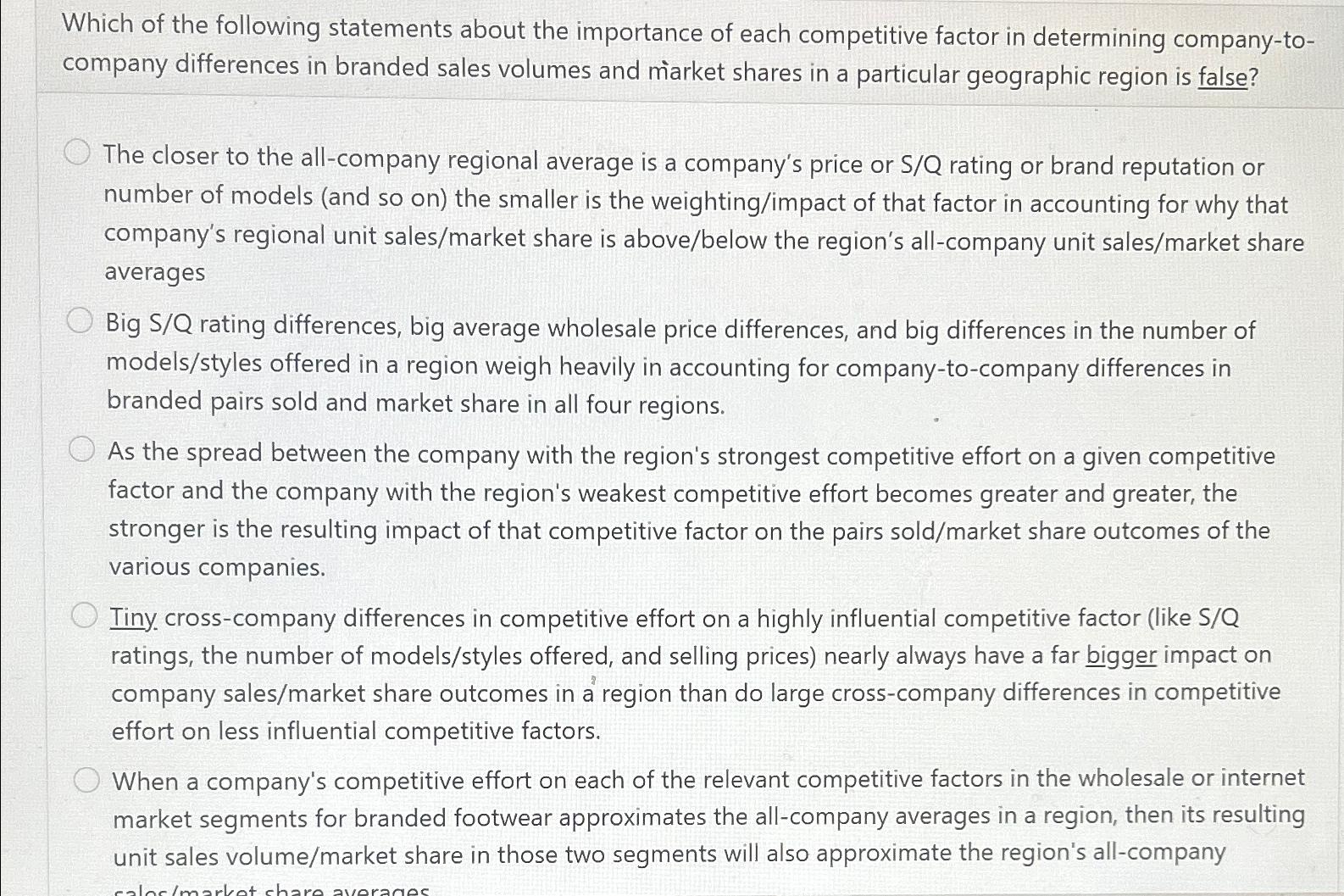 Solved Which of the following statements about the | Chegg.com