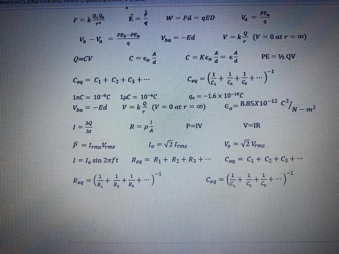 Solved Find The Total Capacitance Of The Combination Of C Chegg Com
