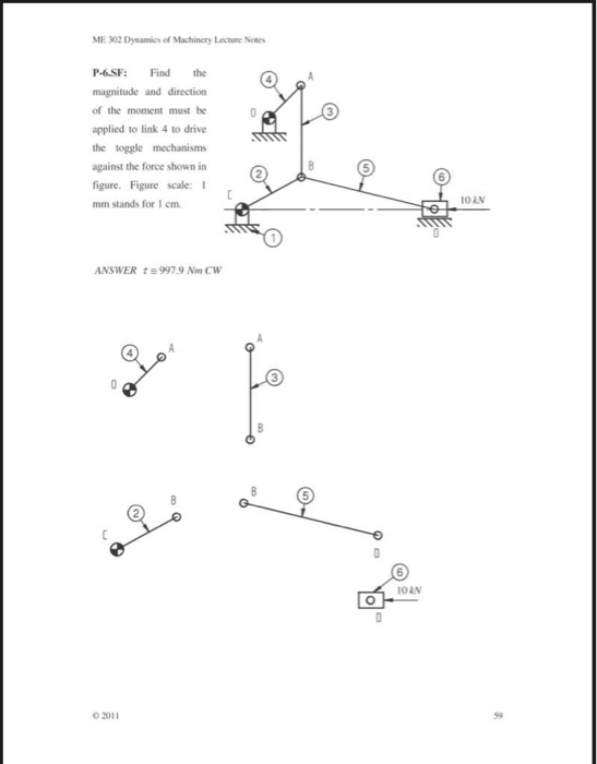 Solved ME 302 Dynamics of Machinery Lecture Notes 0 P-6.SF: | Chegg.com