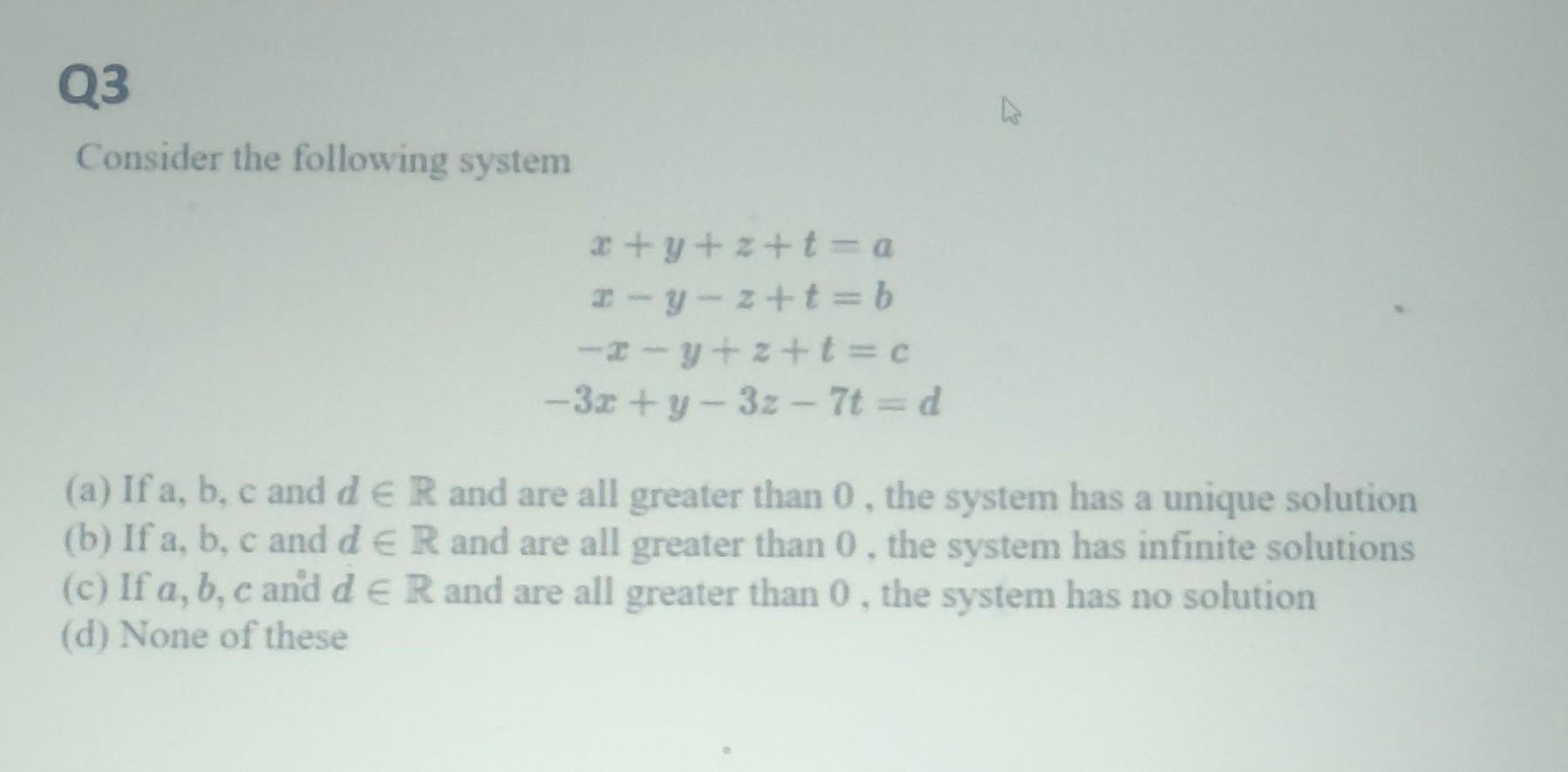 Solved Consider The Following System | Chegg.com