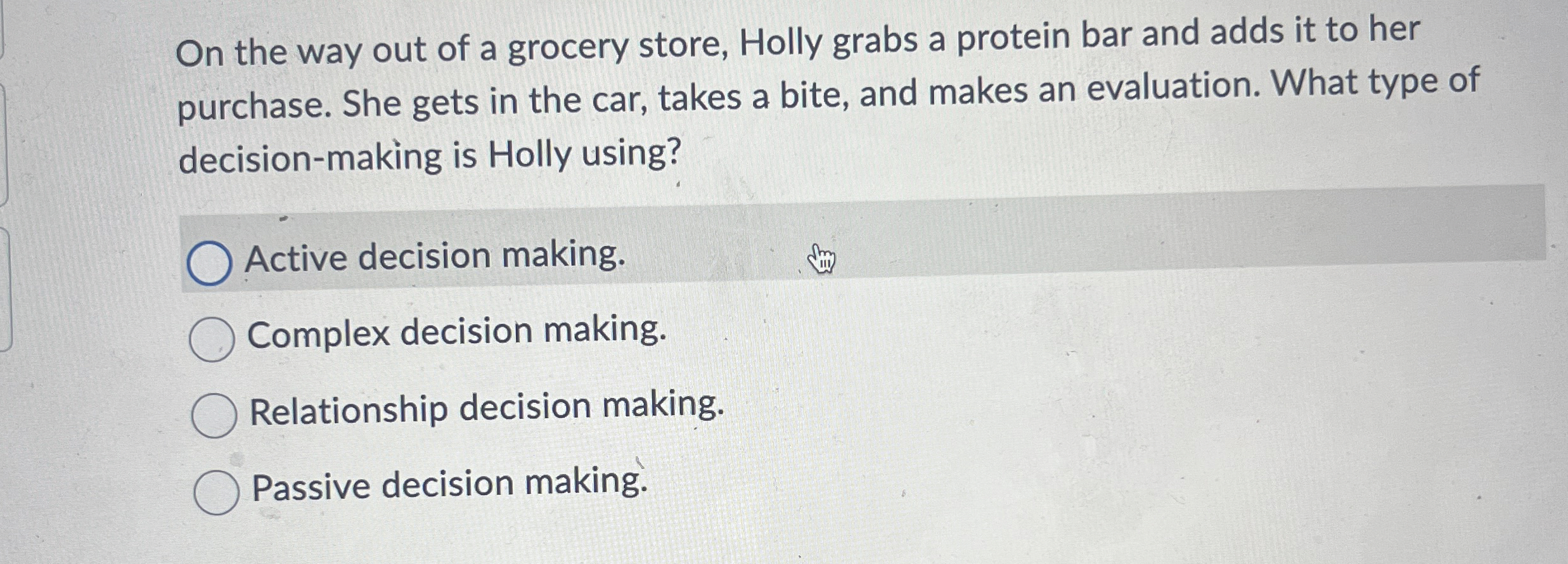 Solved On the way out of a grocery store, Holly grabs a