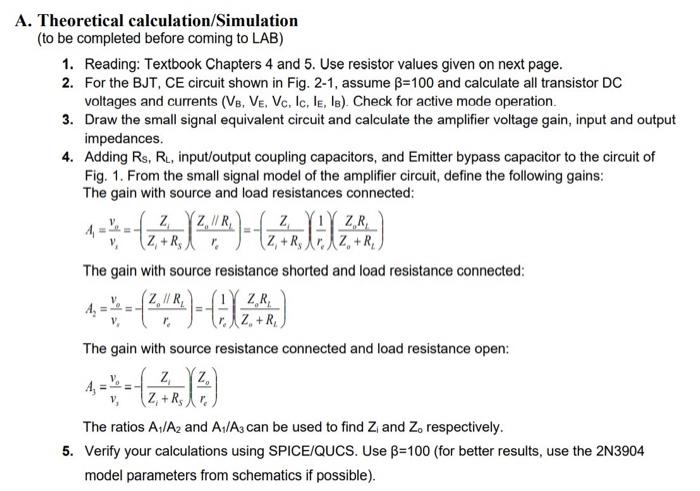 Theoretical calculation/Simulation (to be completed | Chegg.com
