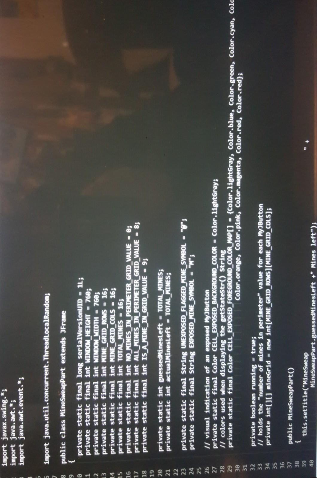 I need some help with my minesweeper java code see | Chegg.com
