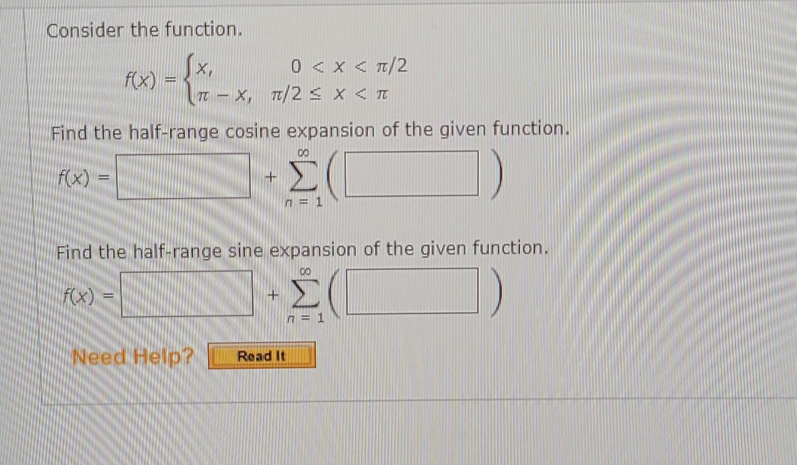 Solved Consider the function, 0 | Chegg.com