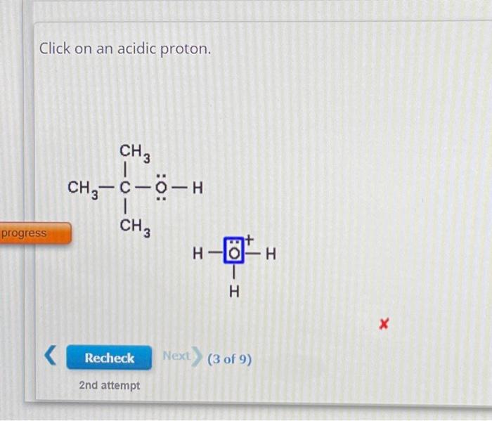 Solved Click On An Acidic Proton. | Chegg.com