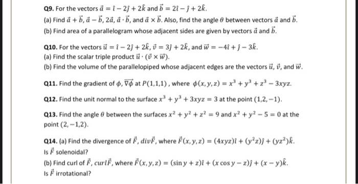 29 For The Vectors A I 25 2k And 5 22 J Chegg Com