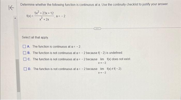 Solved Determine whether the following function is | Chegg.com