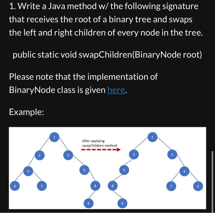 Solved 1. Write a Java method w/ the following signature | Chegg.com