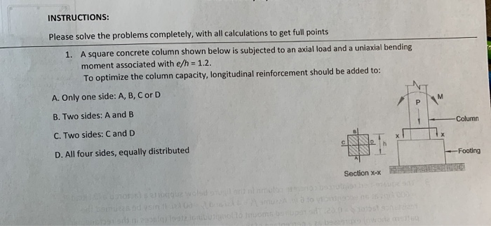 Solved INSTRUCTIONS: Please solve the problems completely, | Chegg.com