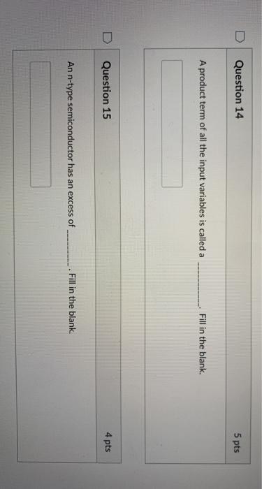 Solved Question 14 5 pts A product term of all the input | Chegg.com