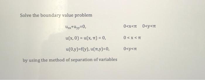 Solved Solve the boundary value problem | Chegg.com