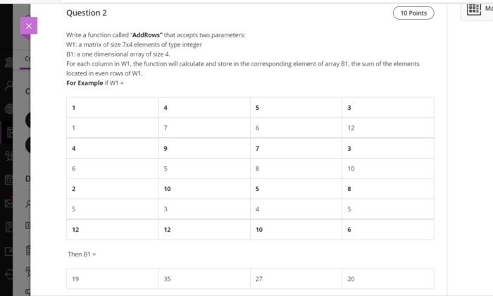 Solved ME Question 2 10 Points Write a function called | Chegg.com