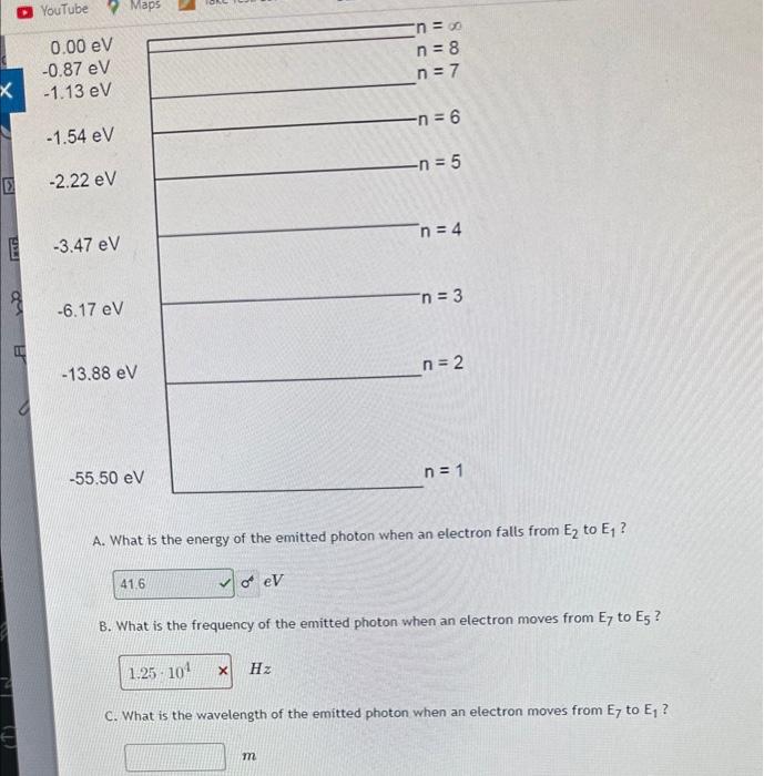 Solved Use The Energy Level Diagram To Answer The Following