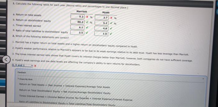 Solved Analyse And Compare Marriott And Hyatt Marriott | Chegg.com