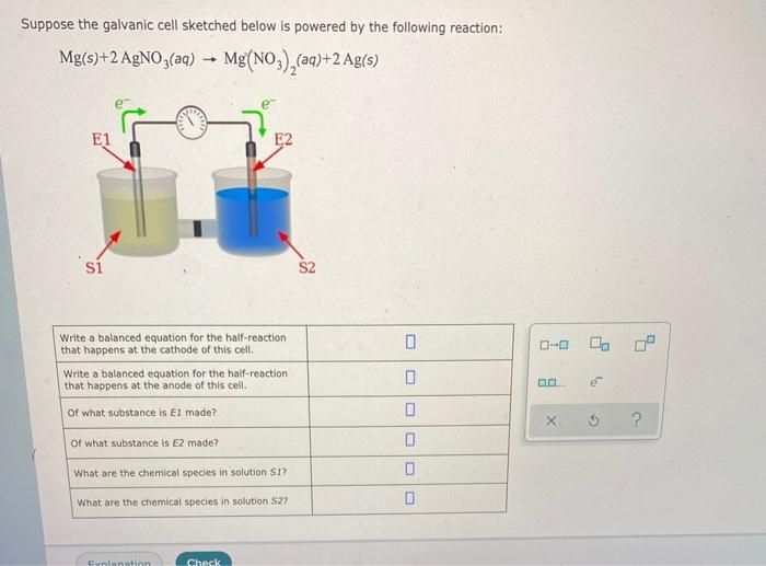 Solved Suppose the galvanic cell sketched below is powered | Chegg.com