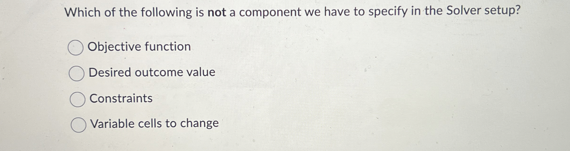 Solved Which of the following is not a component we have to | Chegg.com