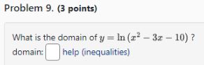 Solved Problem 9. ﻿What is the domain of | Chegg.com