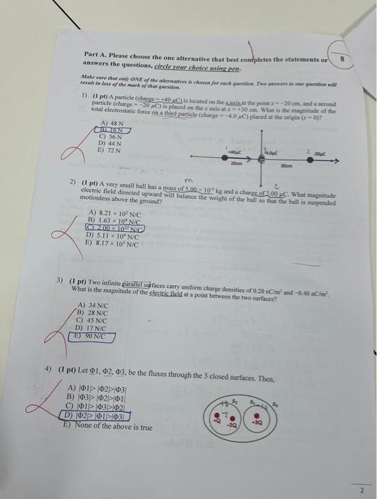 Solved Part A. Please choose the one alternative that best | Chegg.com