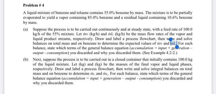 Solved A liquid mixture of benzene and toluene contains | Chegg.com