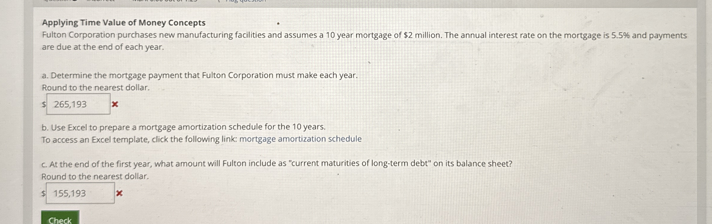 Solved Applying Time Value of Money ConceptsFulton