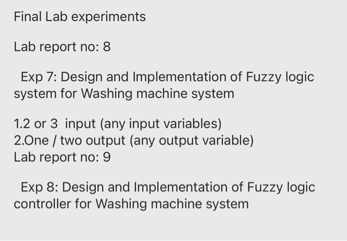 Solved Final Lab experiments Lab report no: 8 Exp 7: Design | Chegg.com