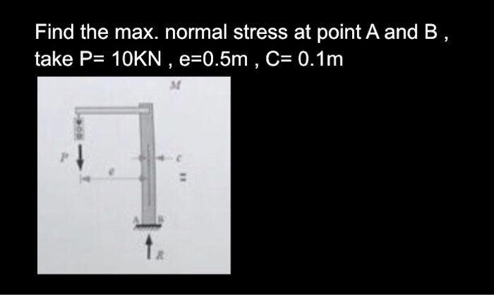 Solved Find the max. normal stress at point A and B , take | Chegg.com
