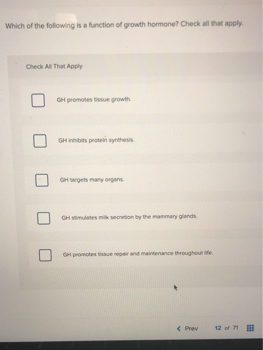 Solved Which of the following is a function of growth | Chegg.com