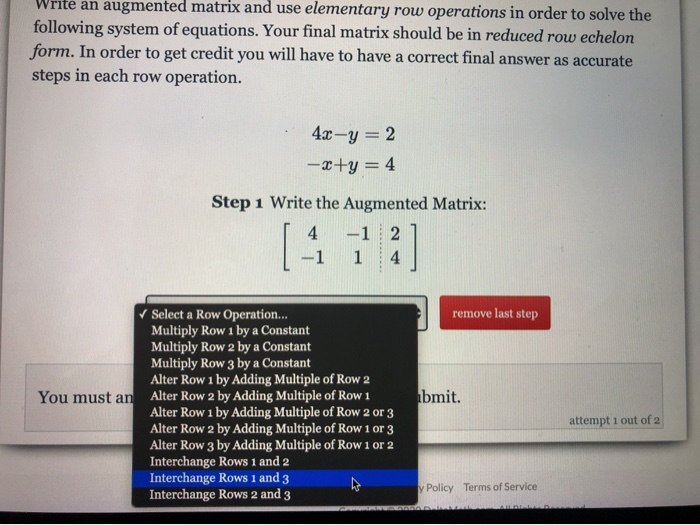 solved-write-an-augmented-matrix-and-use-elementary-row-chegg