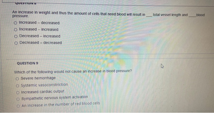 Solved ২VE2OIVত total vessel length and blood An increase in | Chegg.com