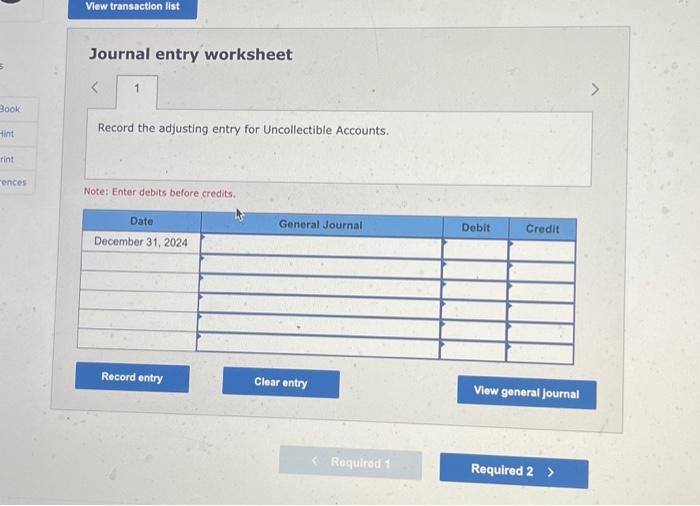 Solved Journal Entry Worksheet Record The Adjusting Entry | Chegg.com