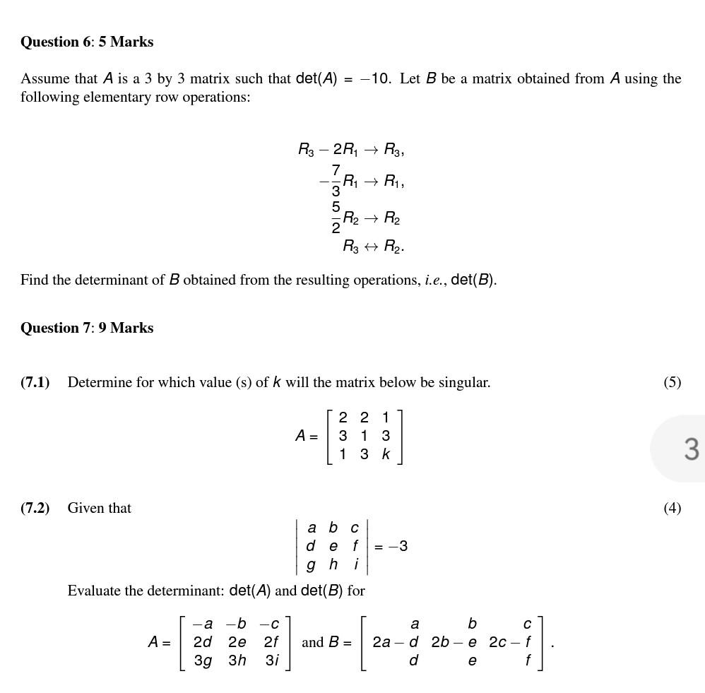 Solved Assume that A is a 3 by 3 matrix such that | Chegg.com