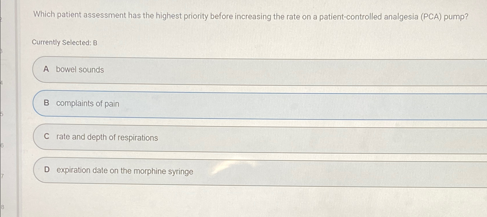 Solved Which patient assessment has the highest priority | Chegg.com