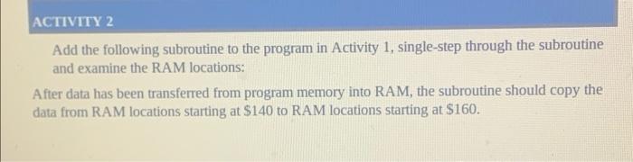 Solved Complete Activity 2 using the program written in | Chegg.com
