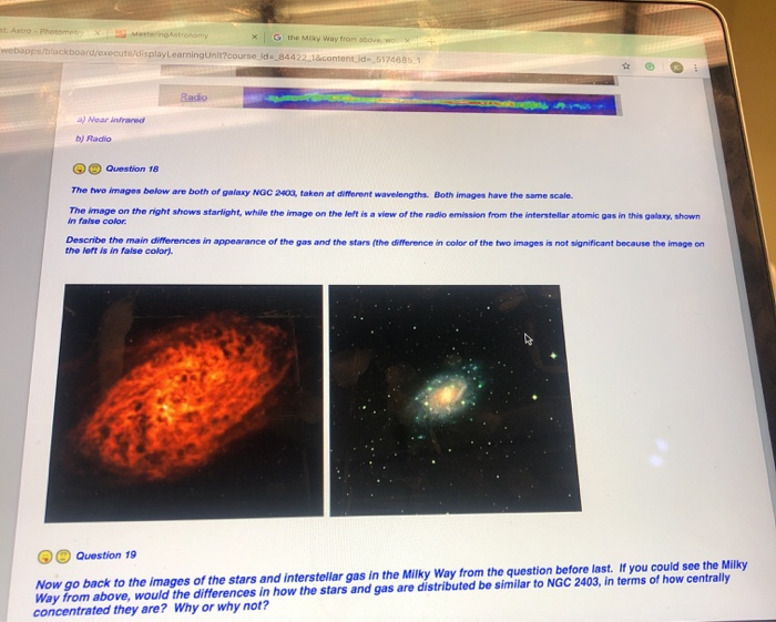 Solved st. Astrophotomet t onomy x 6 the Miky Way from | Chegg.com