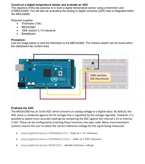 Construct a digital temperature sensor and evaluate | Chegg.com