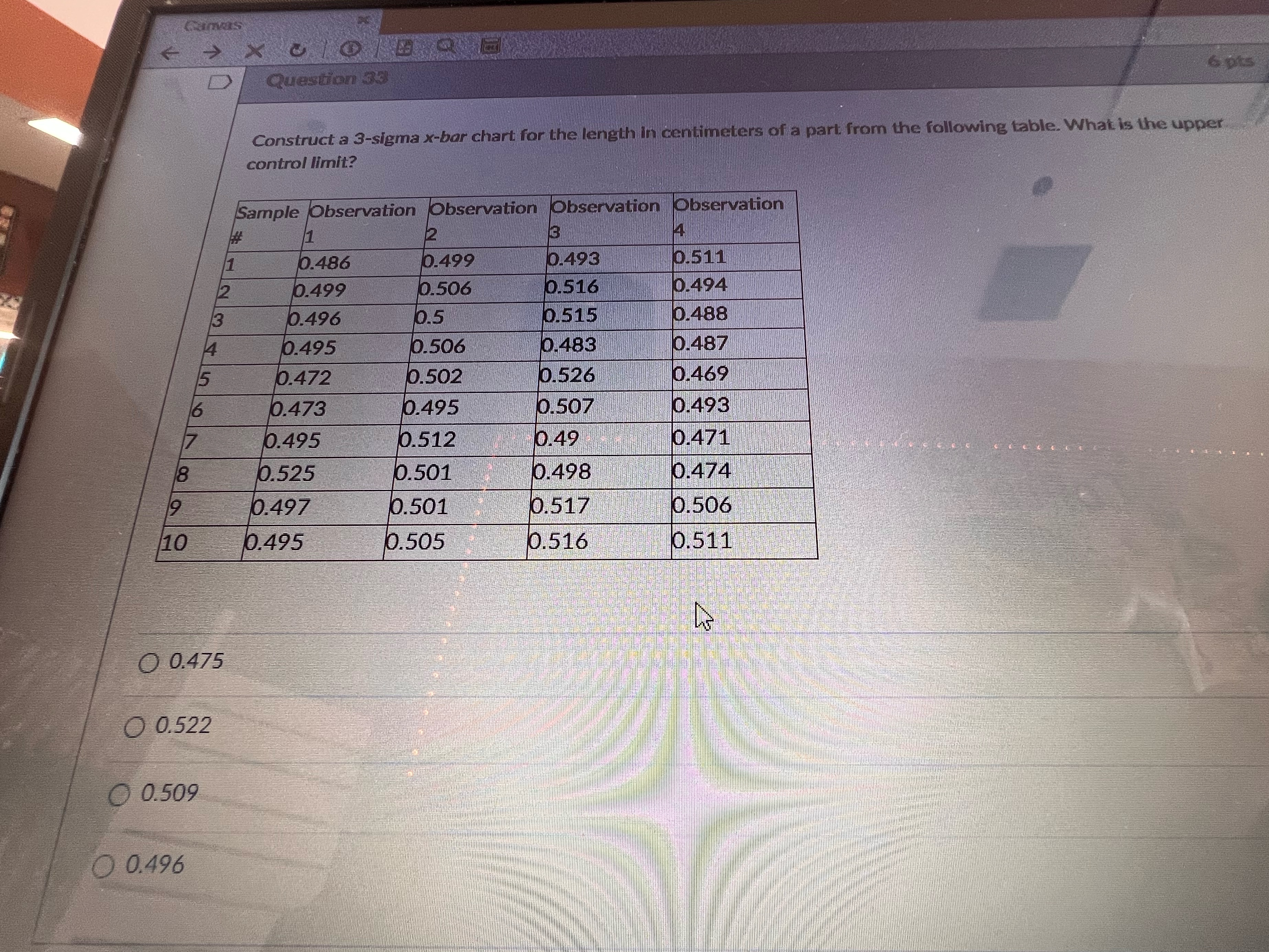 Solved Construct a 3 ﻿signs r chart for the length in cm of | Chegg.com