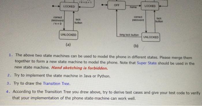 Given the state machine please answer the following | Chegg.com