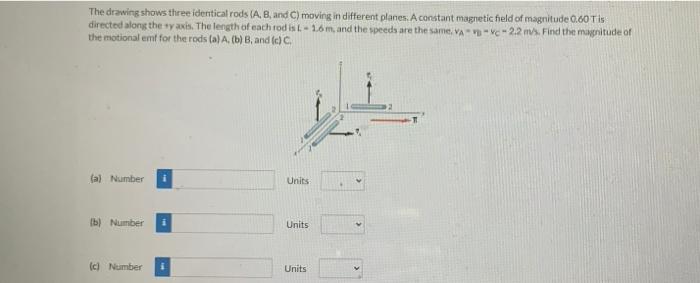 Solved The Drawing Shows Three Identical Rods (A, B, And C) | Chegg.com