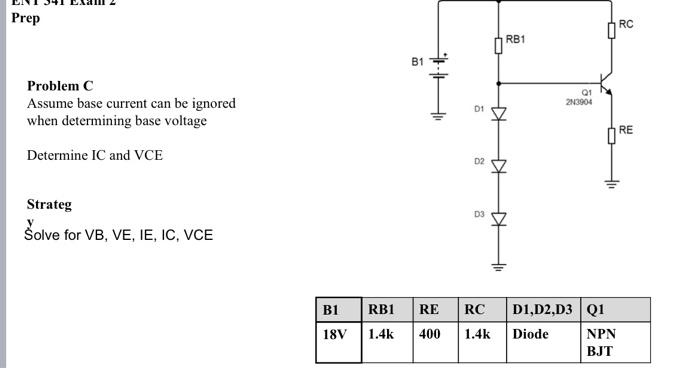 Solved Problem C Assume base current can be ignored when | Chegg.com