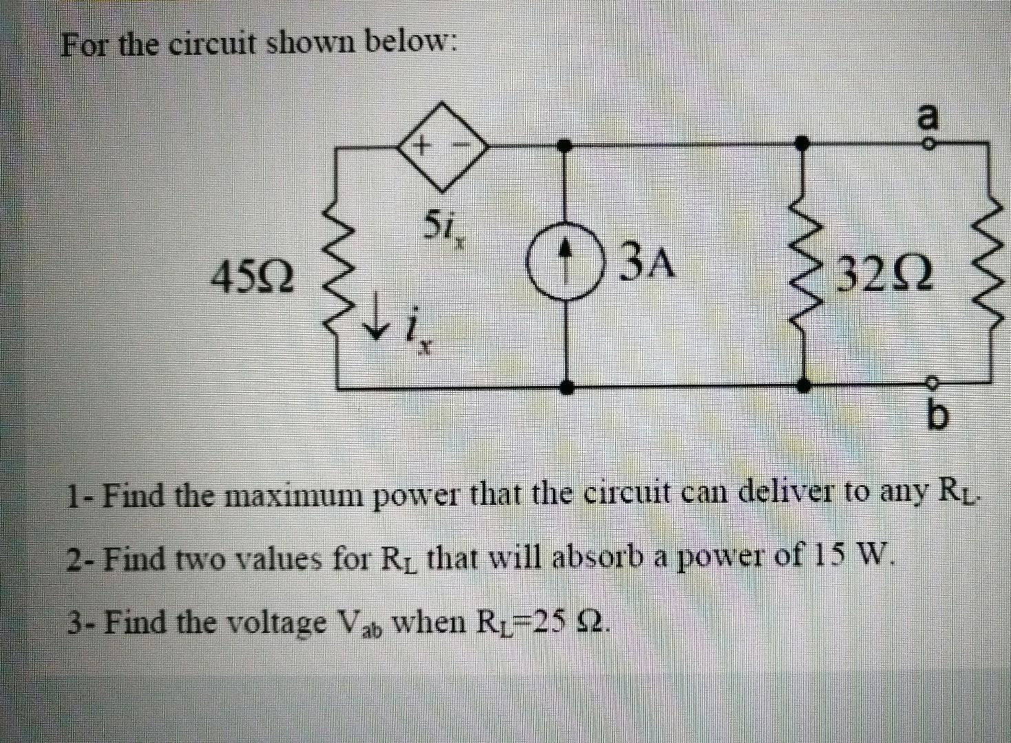 Solved For The Circuit Shown Below: A ş 57. 3 459 О ЗА 320 | Chegg.com