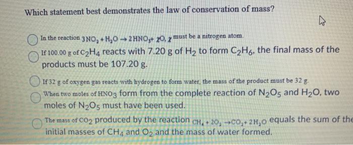 Solved Which statement best demonstrates the law of Chegg