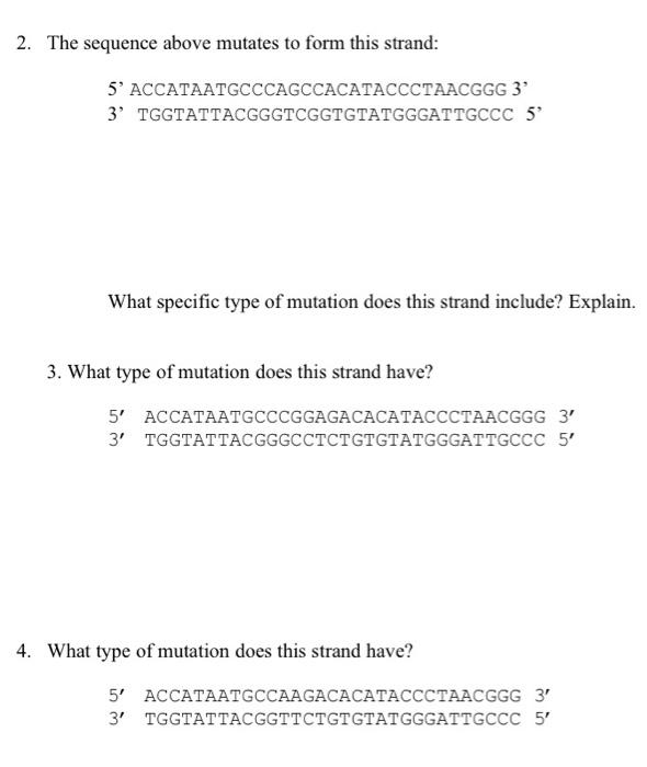 Solved B. Chapter 3 Review of Gene Expression Questions