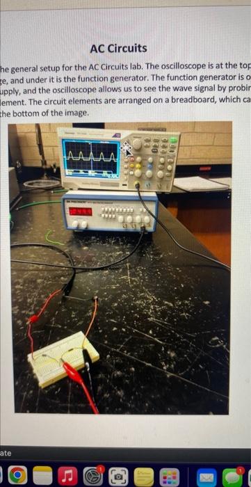 Solved 1. Set up the circuit as shown in Fig. 7.5, using the | Chegg.com