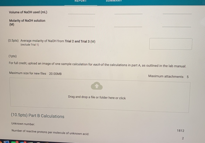 Solved Part A Data: Standardization of a Sodium Hydroxide | Chegg.com