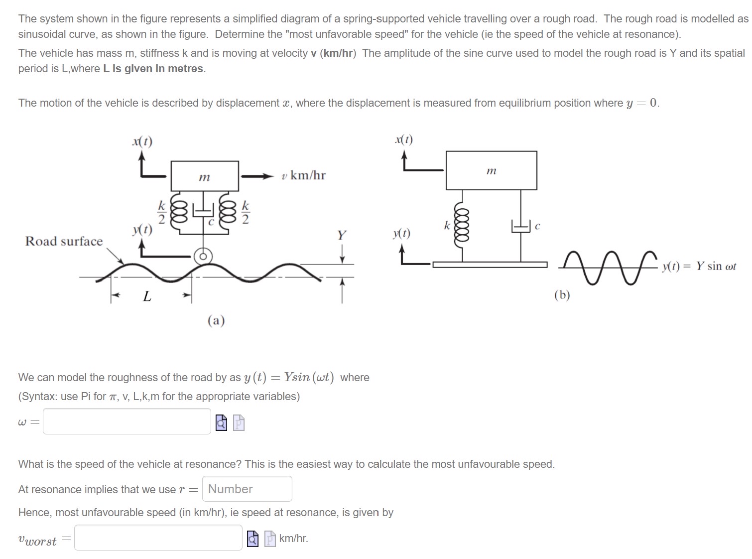 Solved The system shown in the figure represents a | Chegg.com