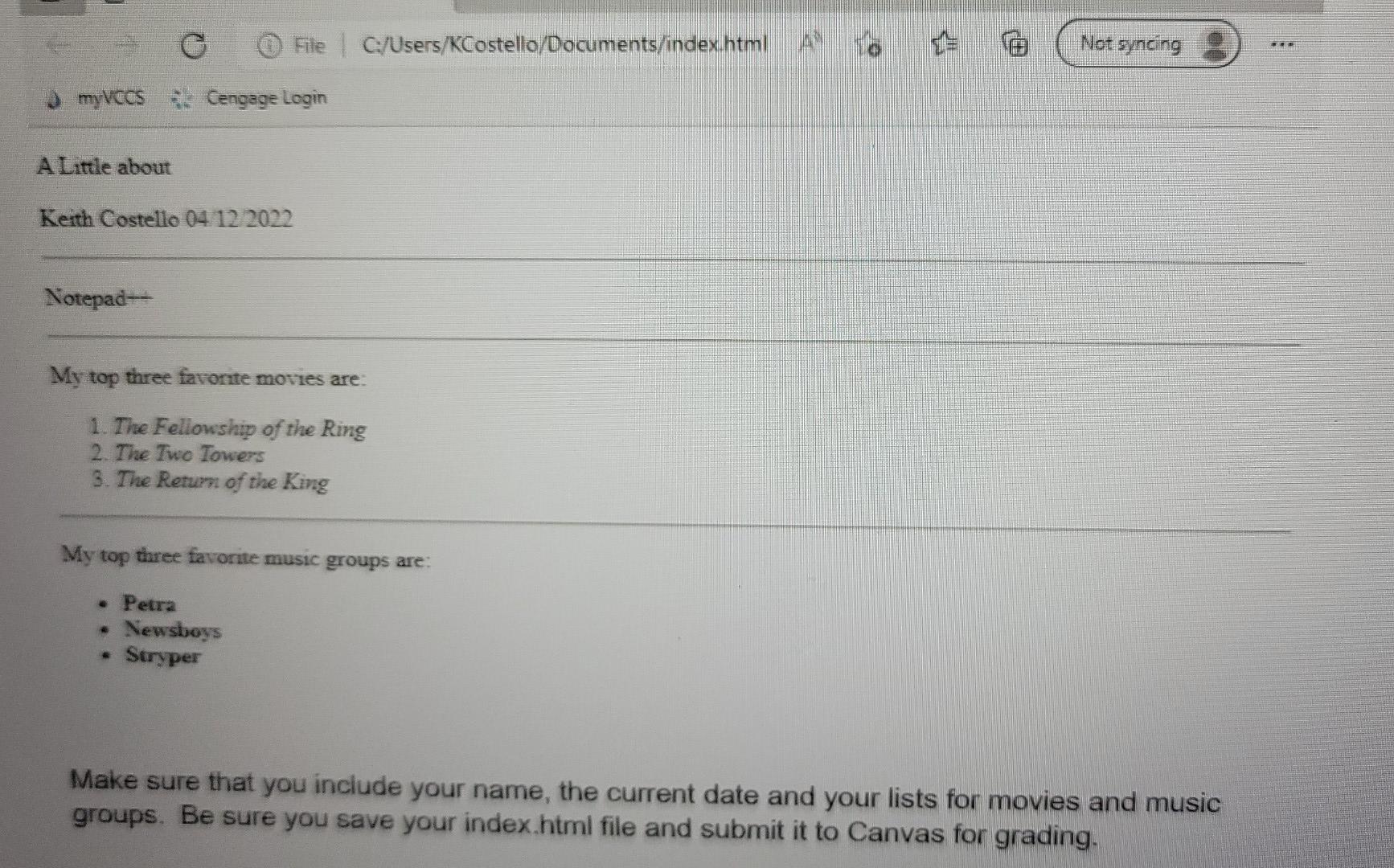 Solved Create a web page through notepad++ should look like | Chegg.com