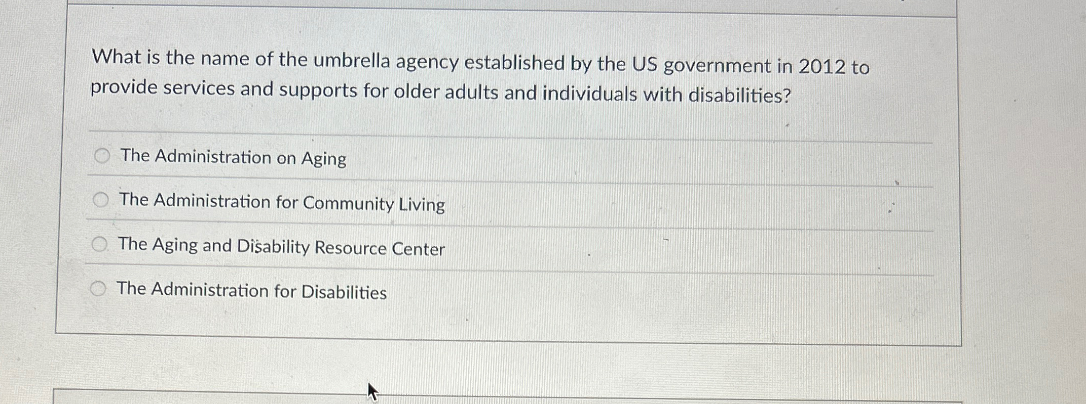 Solved What is the name of the umbrella agency established